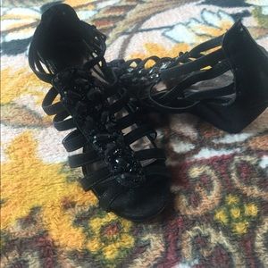 Like new black NY Transit brand sandals